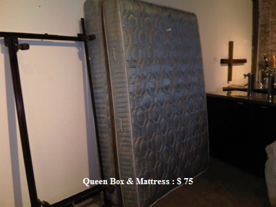 Queen Box & Mattress : $ 75